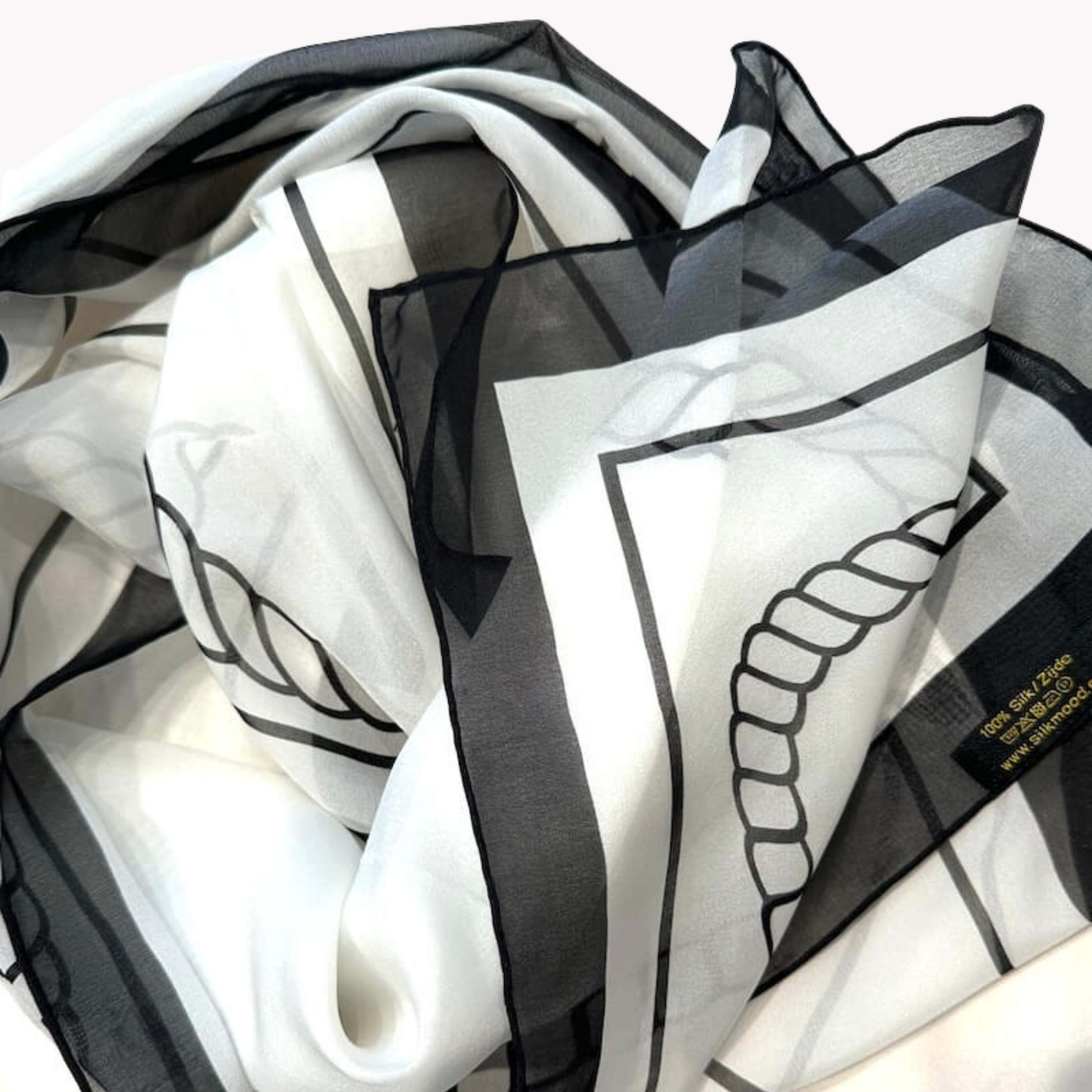 Zijden chiffon sjaal - Anchor