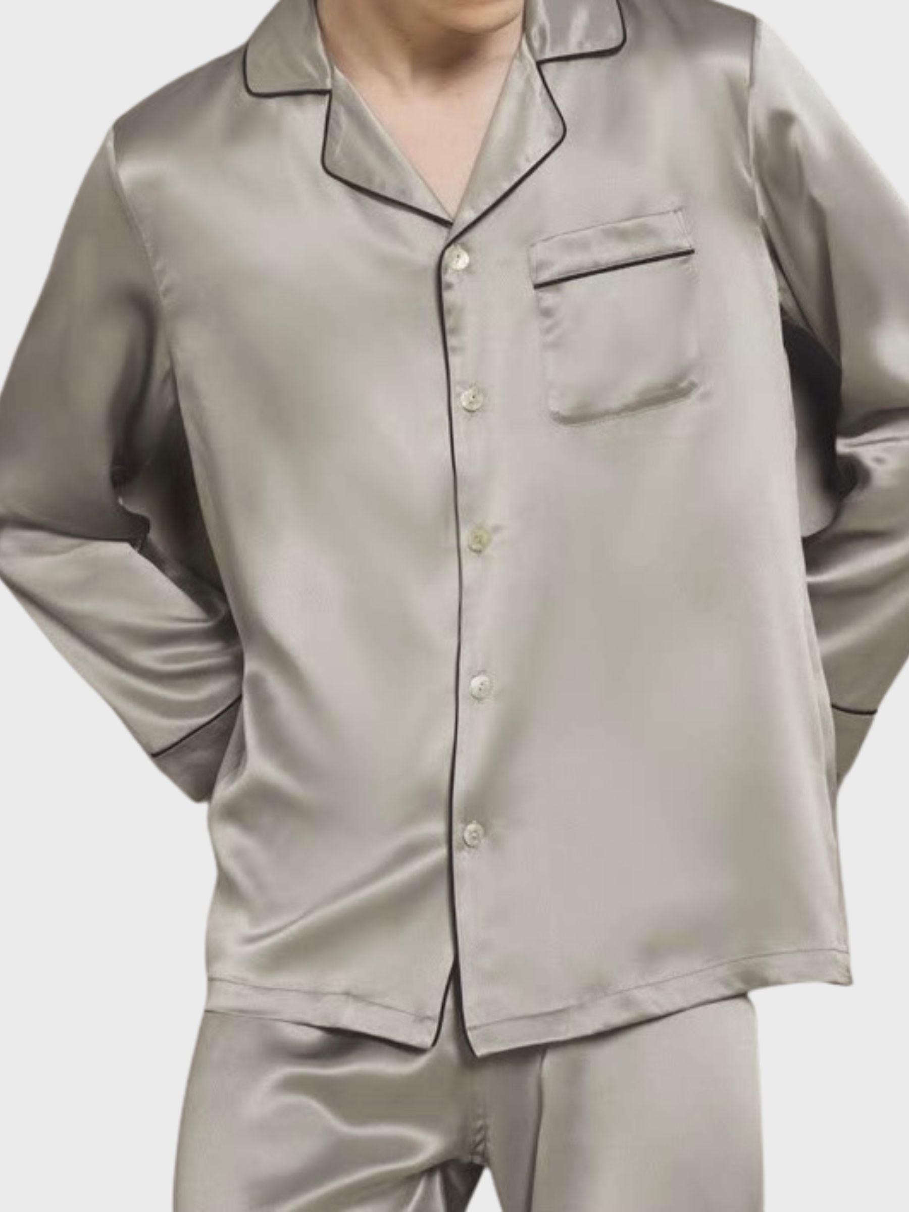 Zijden pyjama voor heren