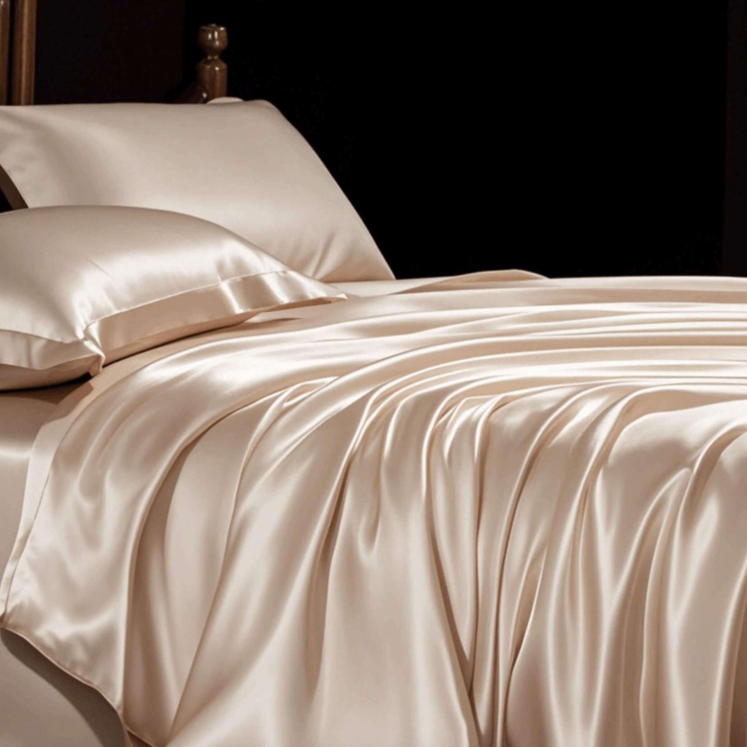 Zijden dekbedovertrek 22 momme ivoorwit