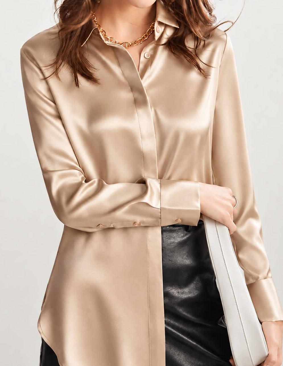 Zijden blouse voor dames
