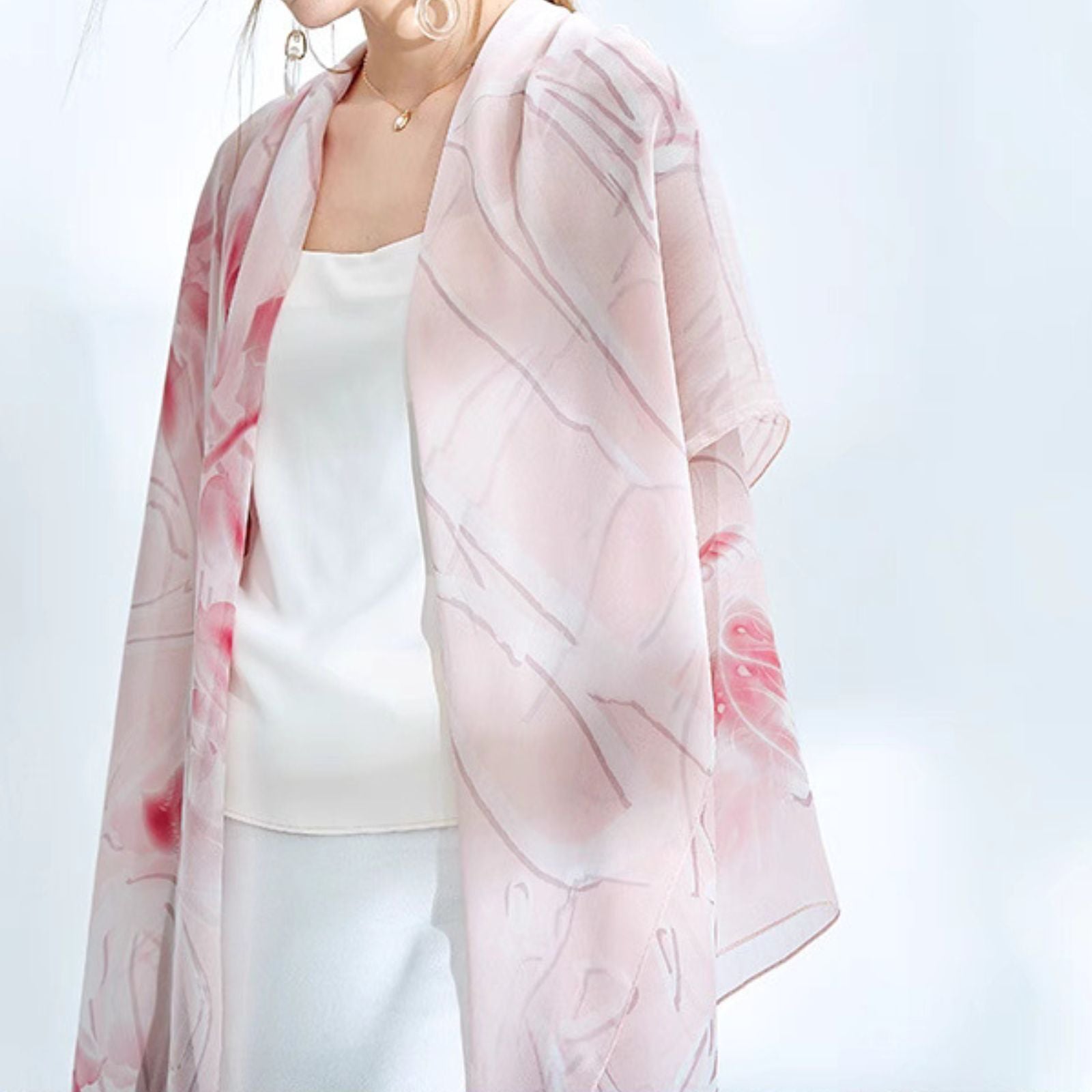 Grande écharpe en soie