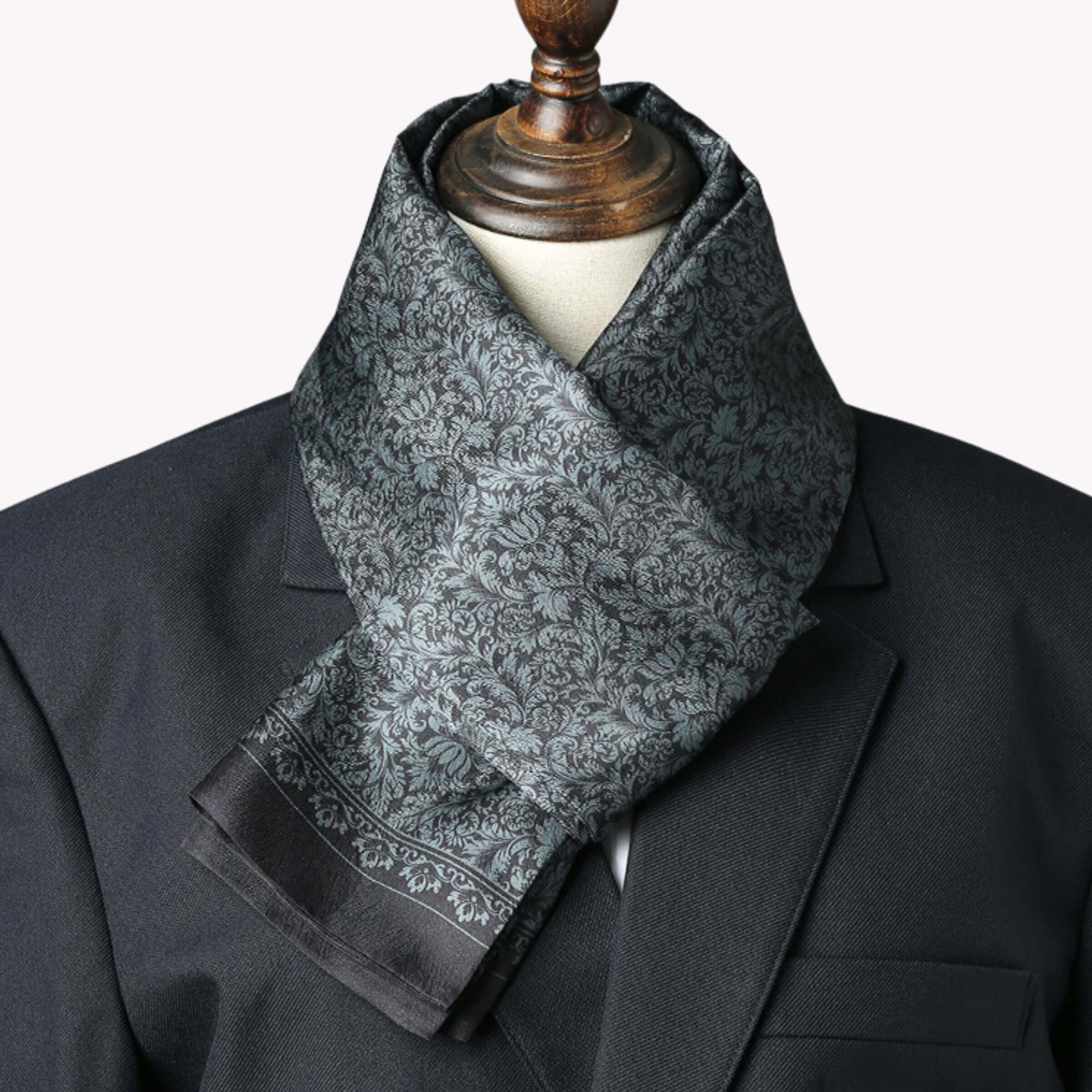 Double-layer men’s silk scarf