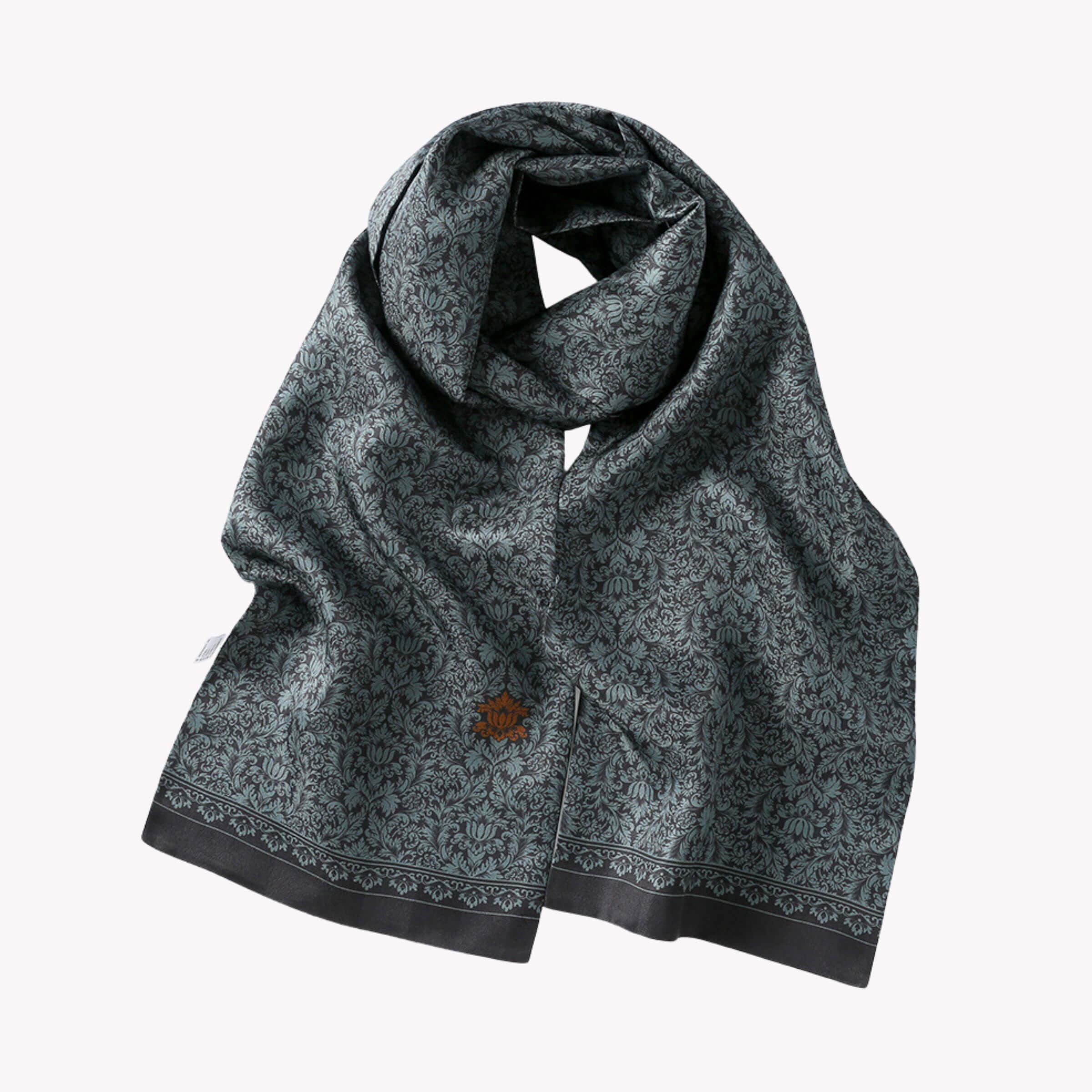 Double-layer men’s silk scarf