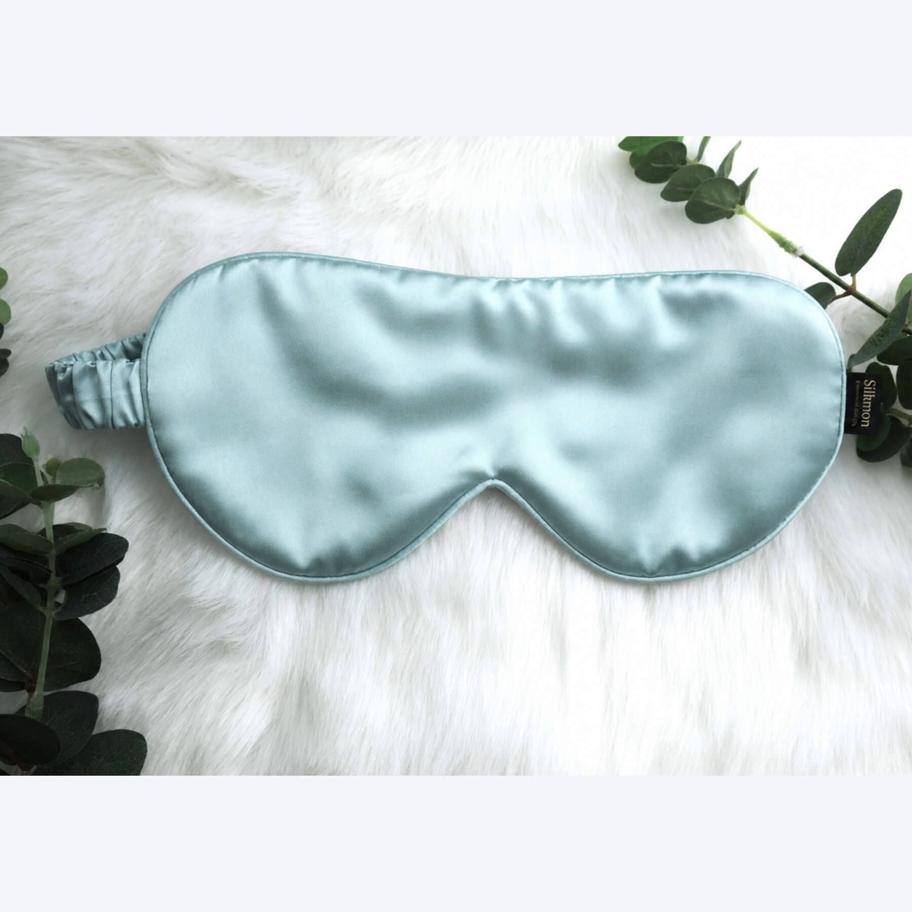 Zijden oogmasker met met zijde omhulde elastische band