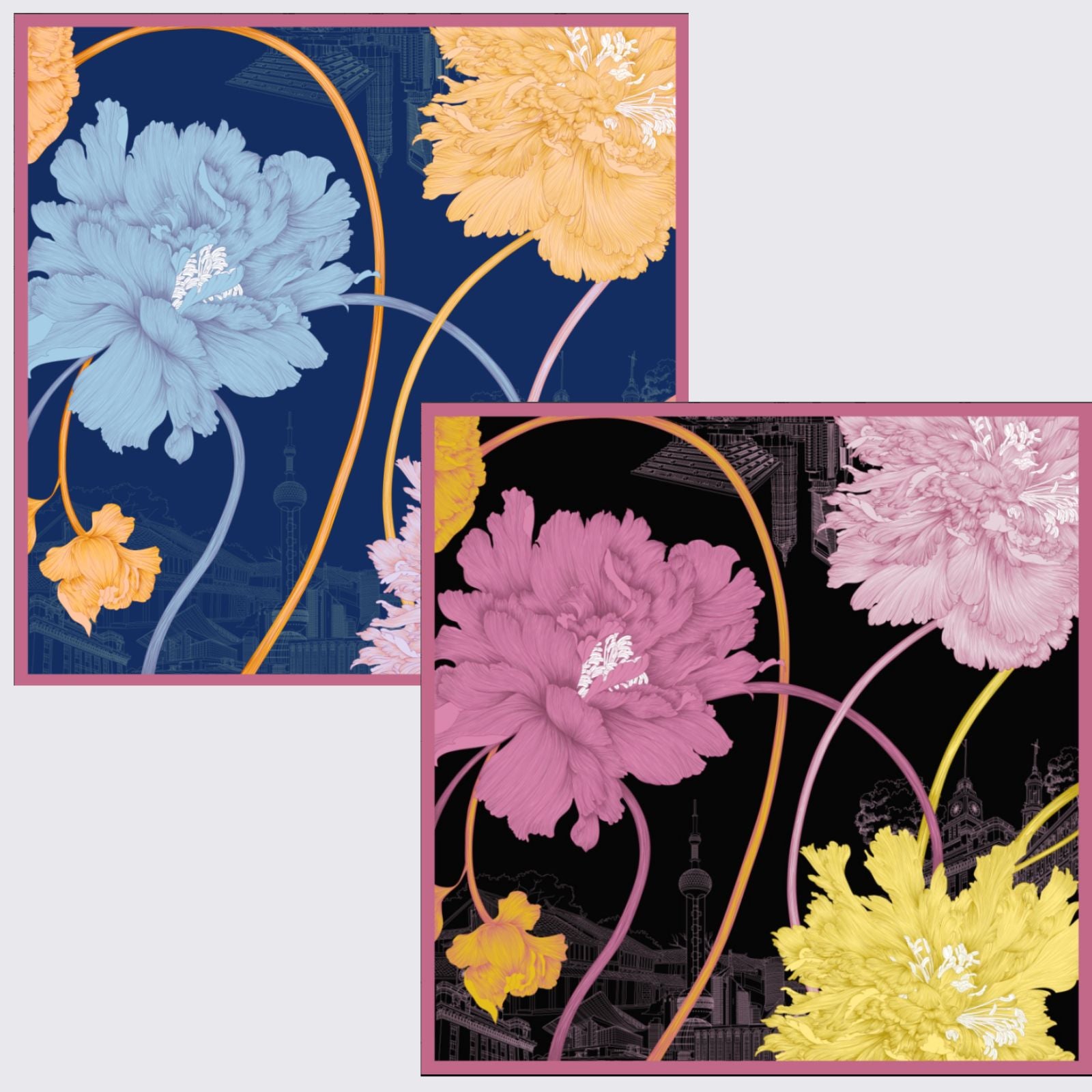 Foulard en soie (90×90 cm)