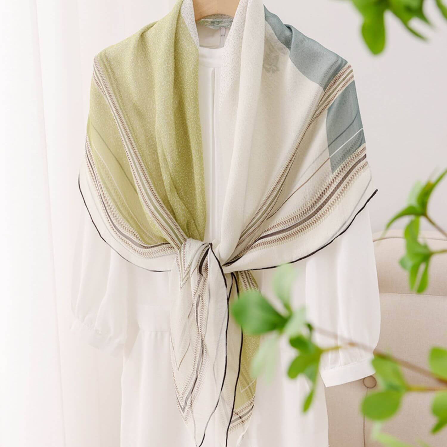 Zijden sjaal (115×115cm)