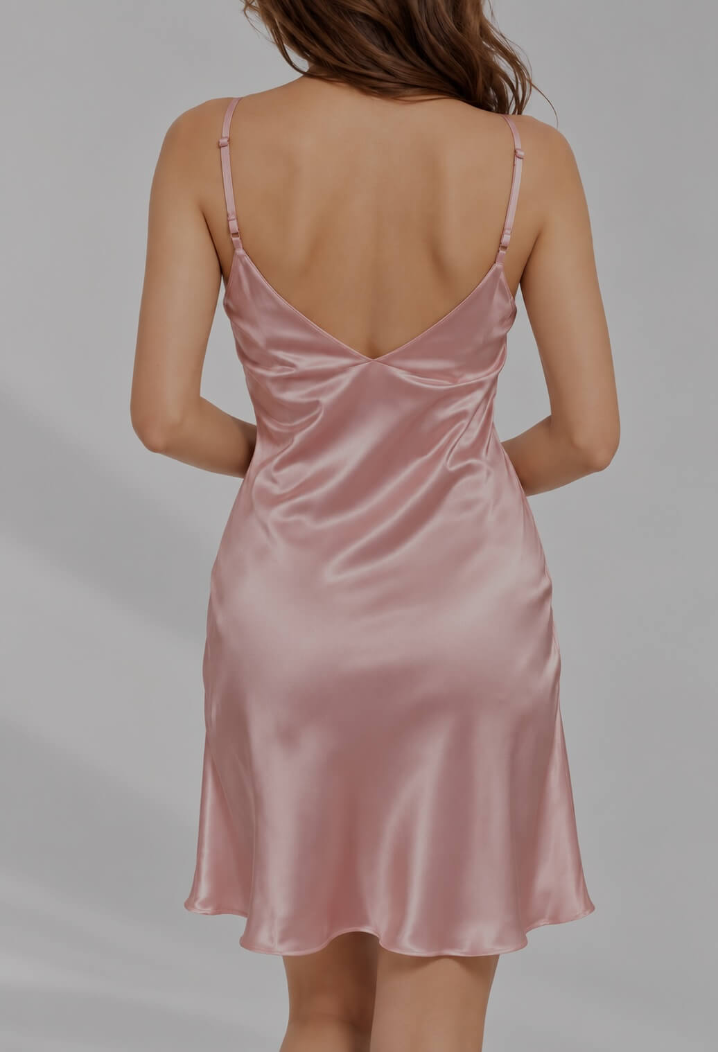 Silk negligee with adjustable straps