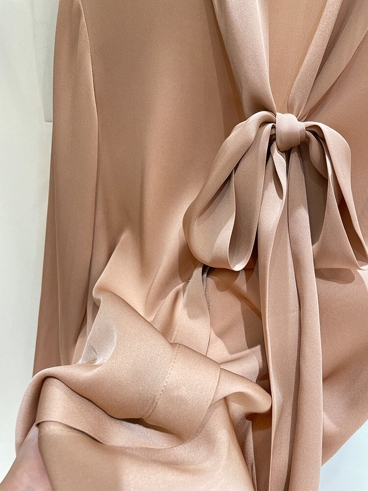 Zijden blouse met strik