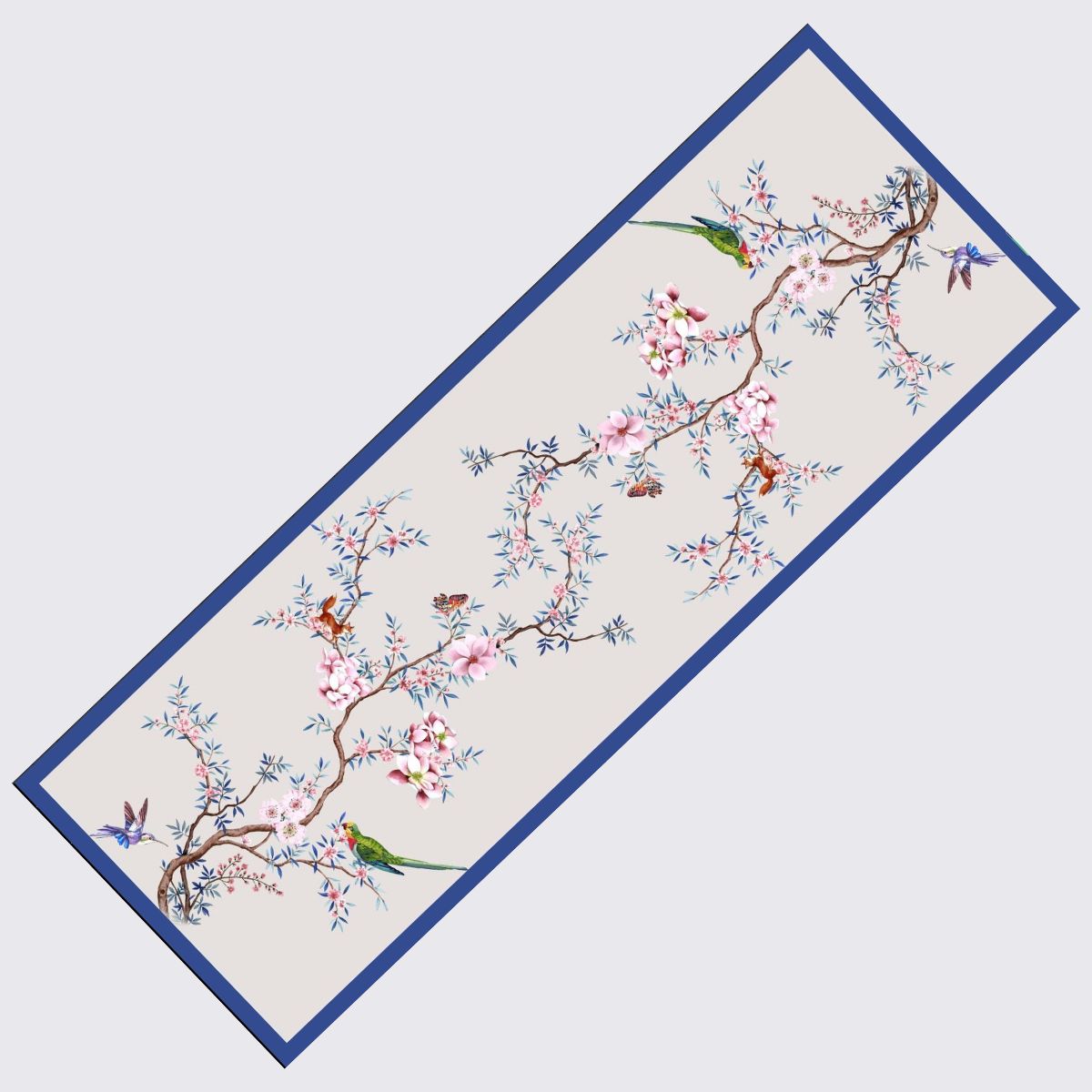 Dubbelzijdige sjaal van zijde en wol