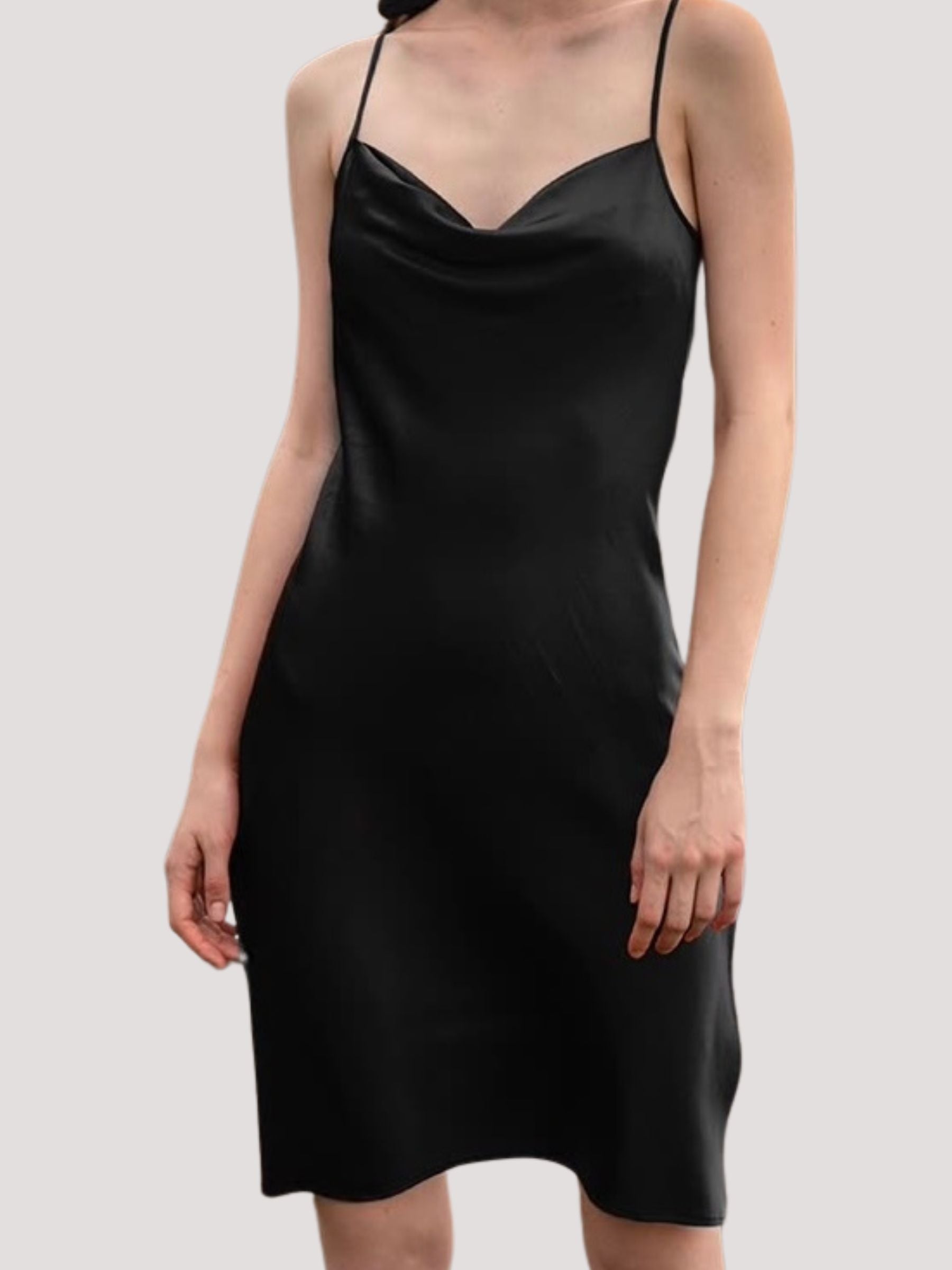 Zijden nachthemd met bandjes