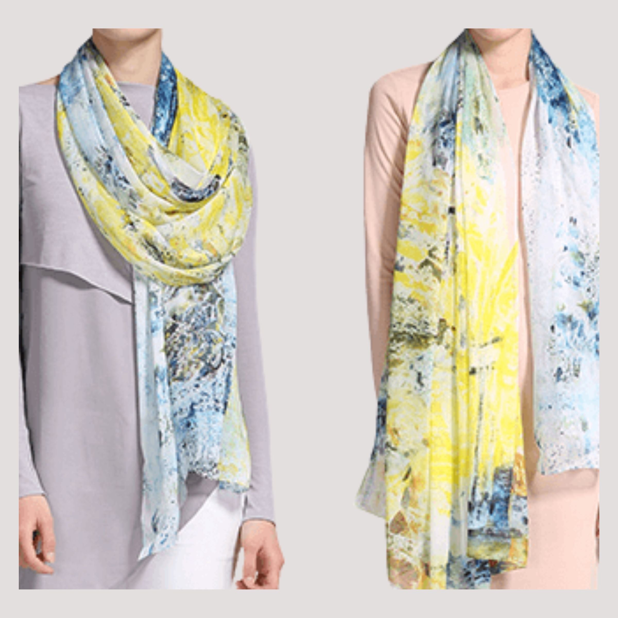 Grande écharpe en soie