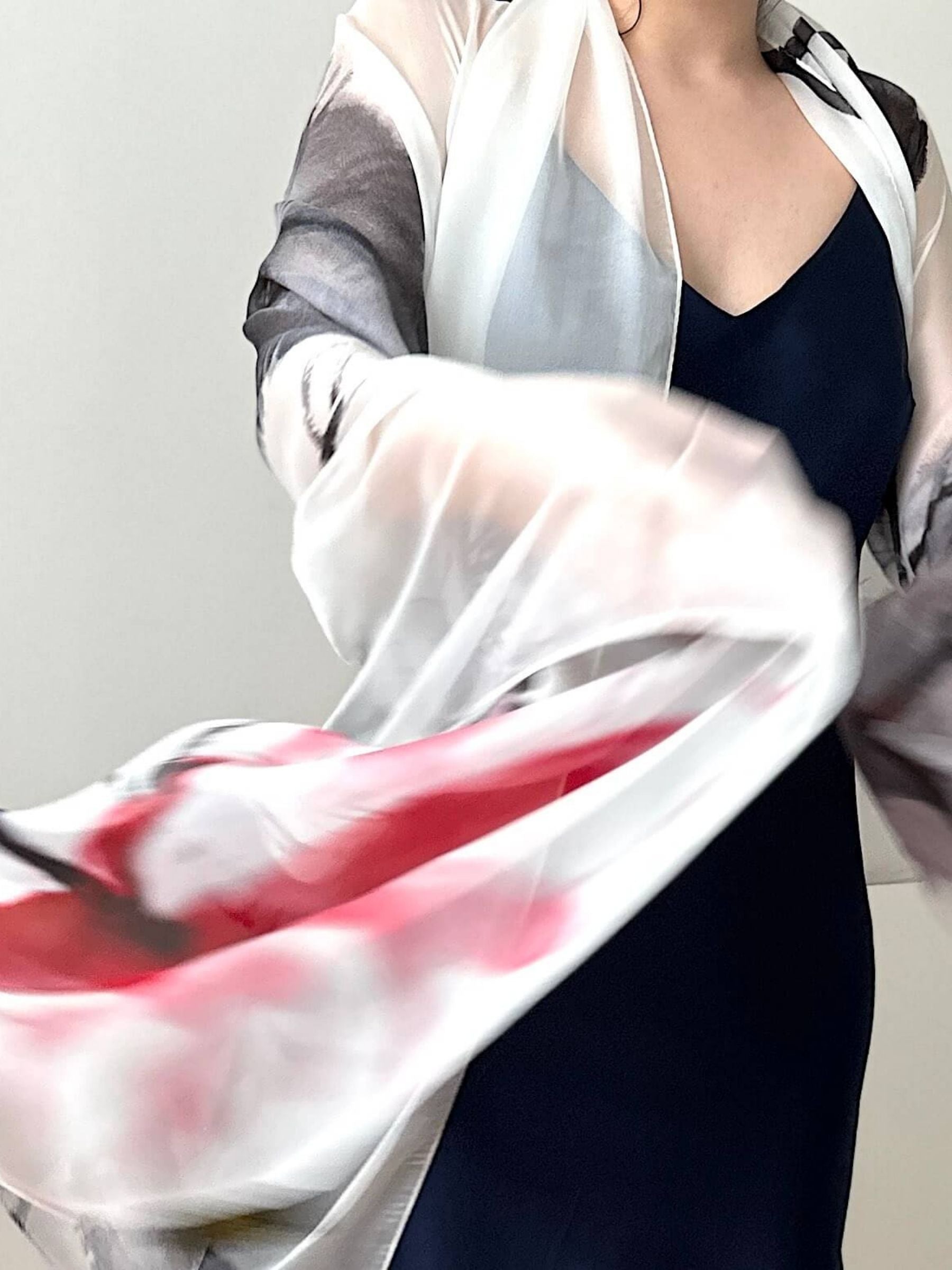 Grande écharpe en soie