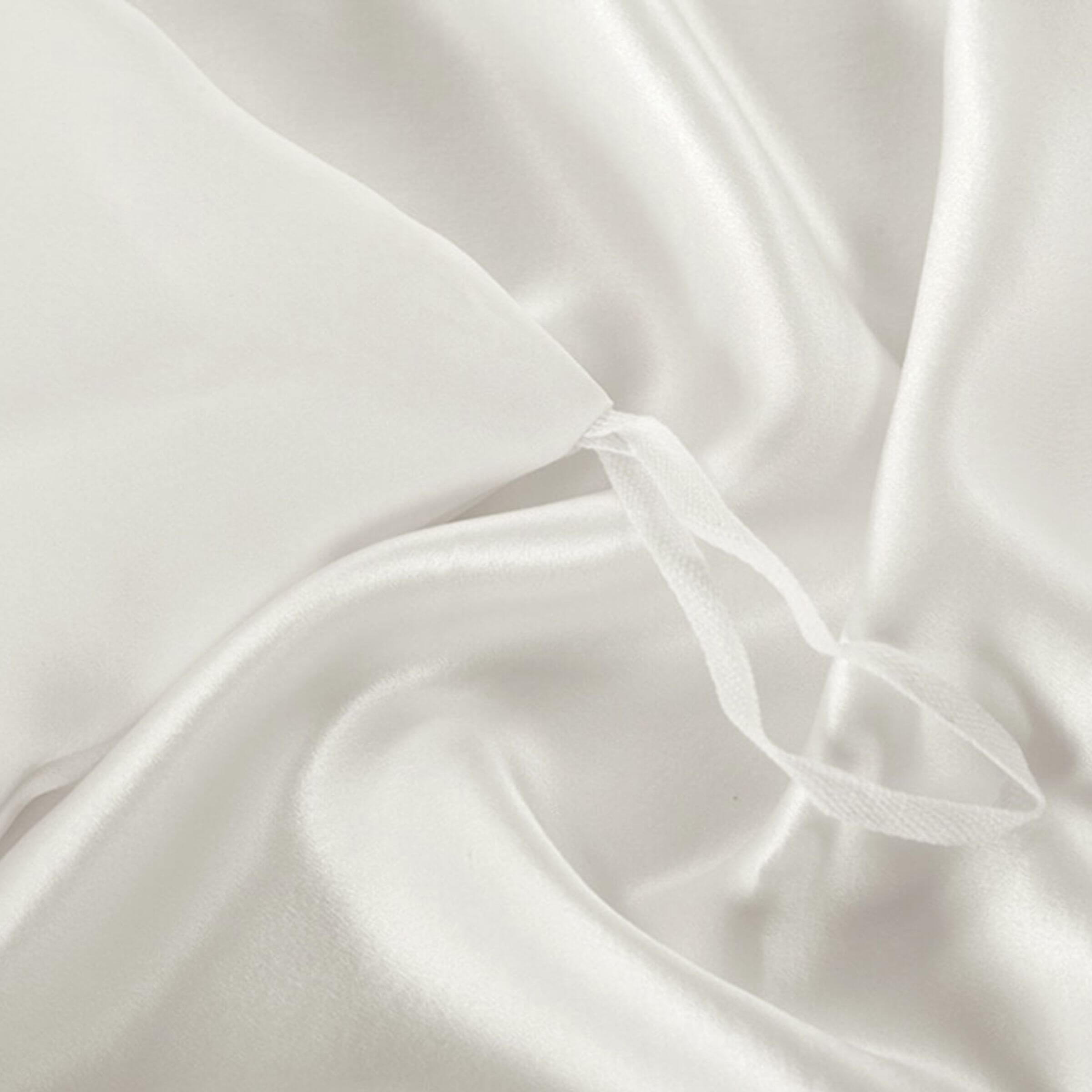 Zijden dekbedovertrek 22 momme ivoorwit