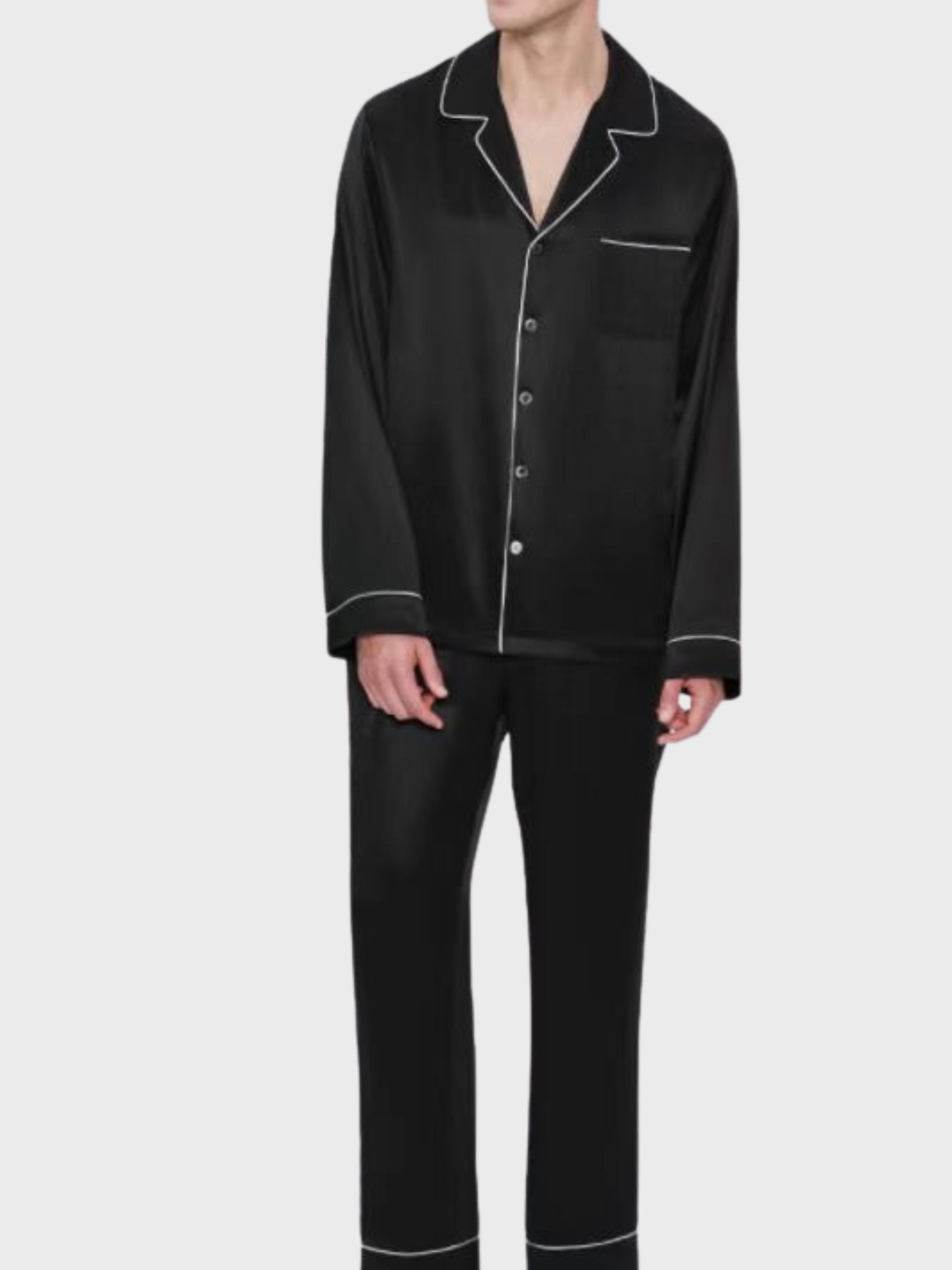 Zijden pyjama voor heren