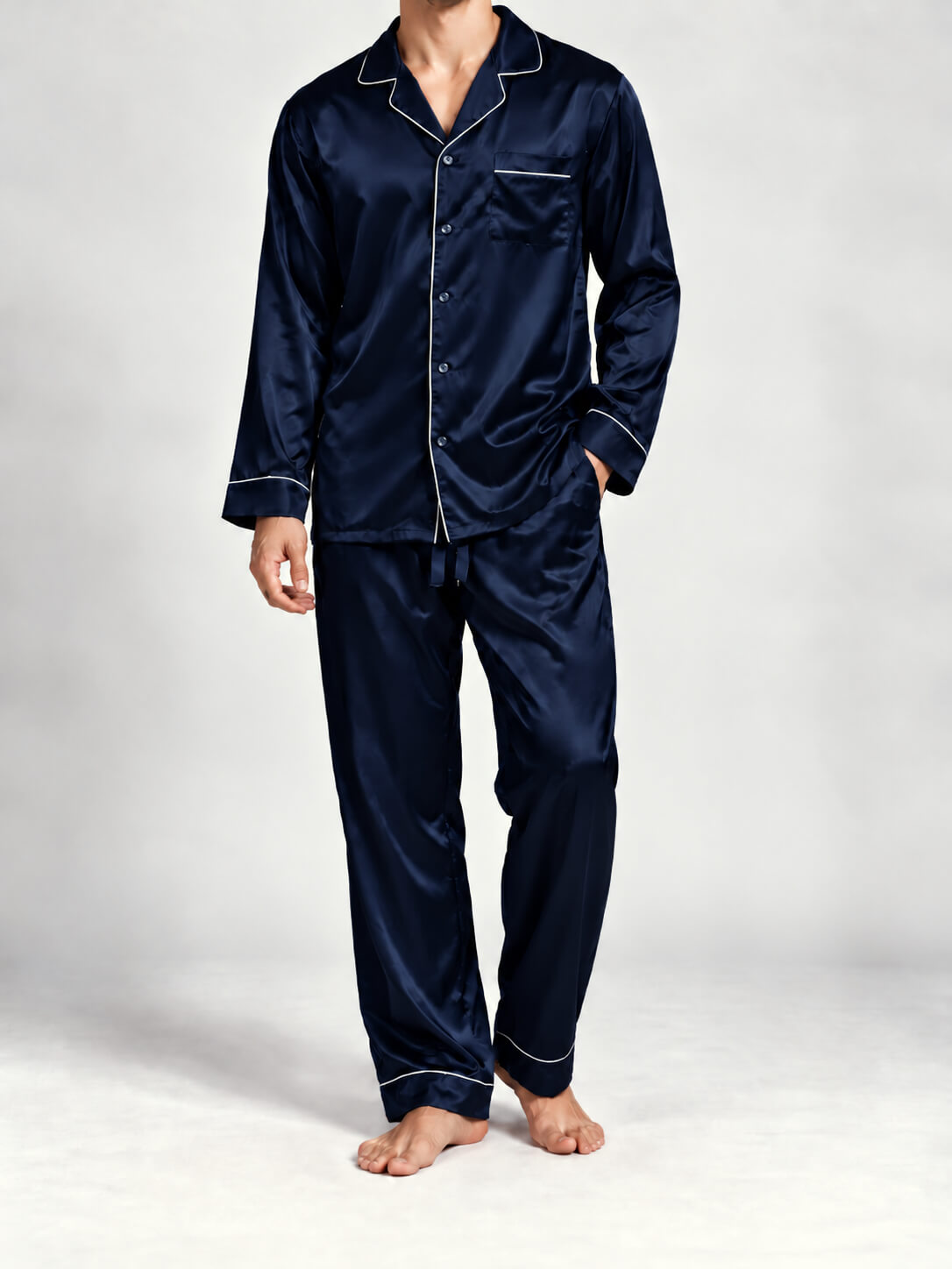 Heren zijden pyjama