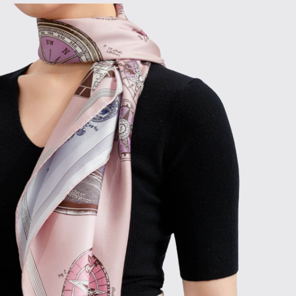 Foulard en soie - Voyage (90×90 cm)