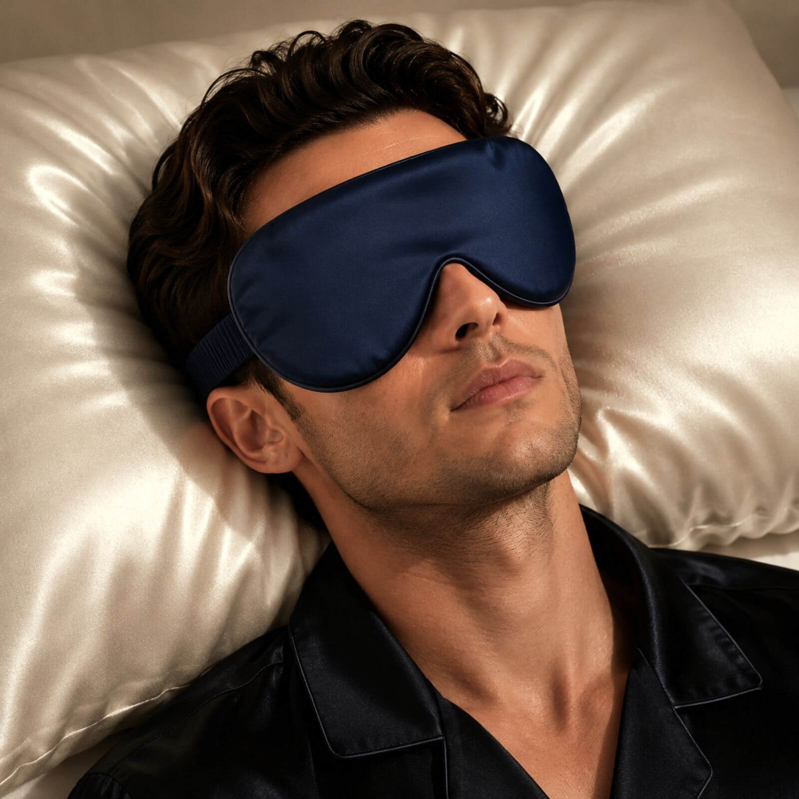 Zijden oogmasker (verstelbare band)
