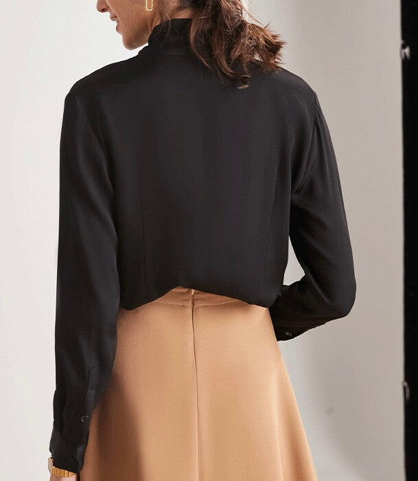 Zijden blouse met strik