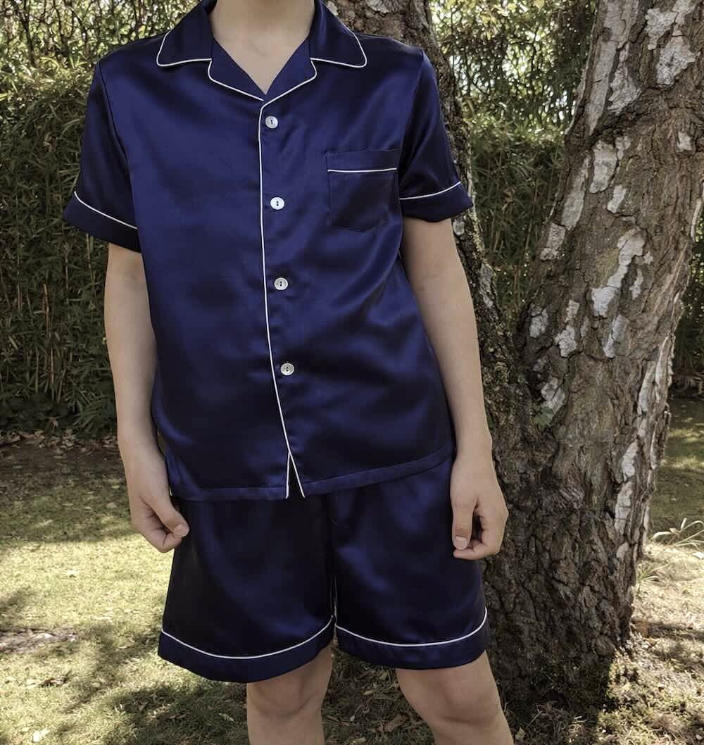 Zijden pyjama voor jongens – Shortama