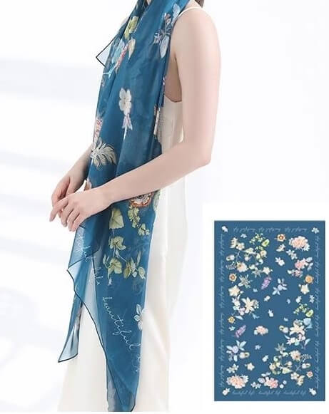 Grande écharpe en soie